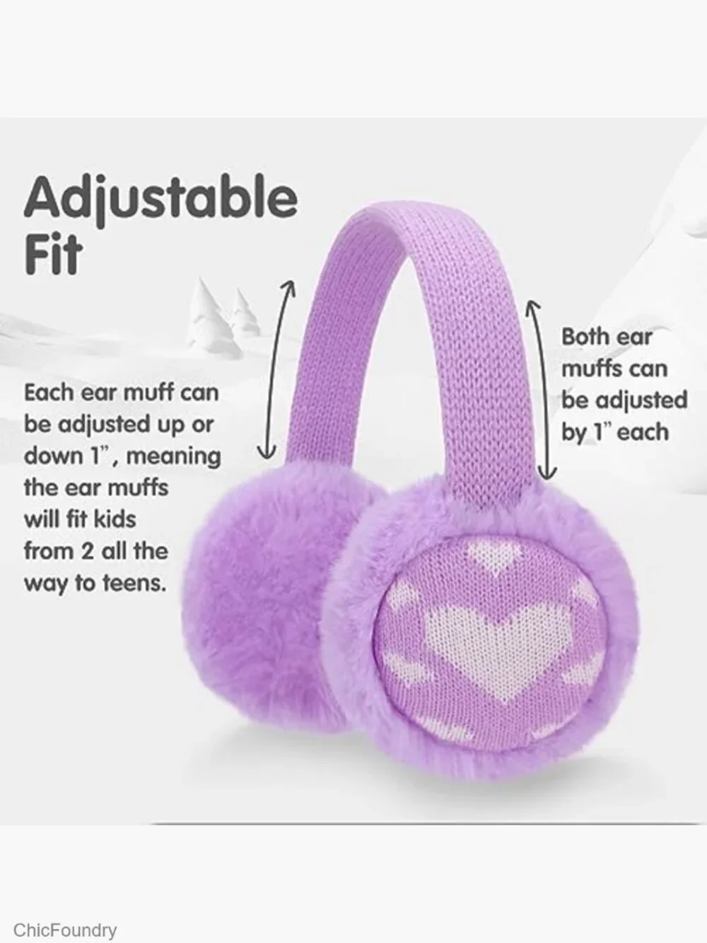 Kids Winter Earmuff and Gloves Set Plush Fleece Warm Snow Accessories 3-15